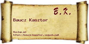 Baucz Kasztor névjegykártya